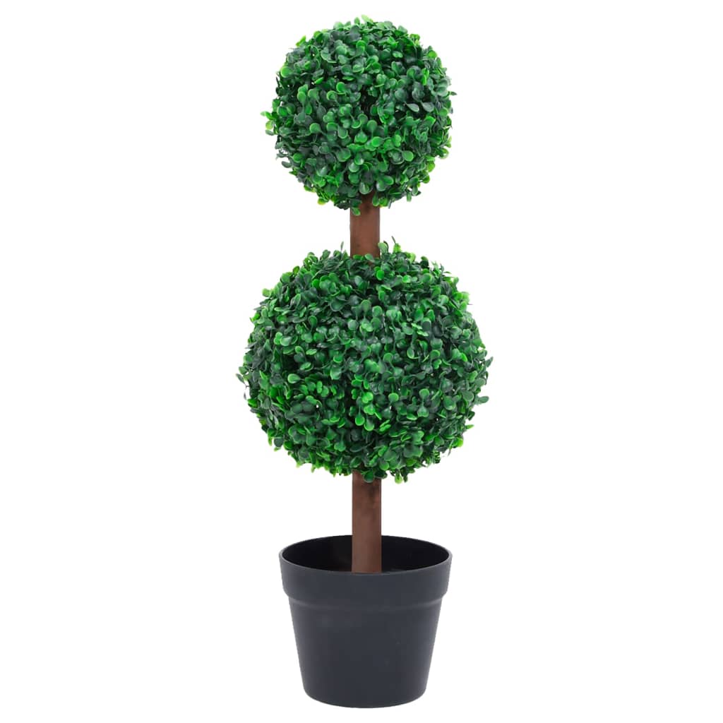 Kunstig buksbomplante med potte ballformet 60 cm grønn
