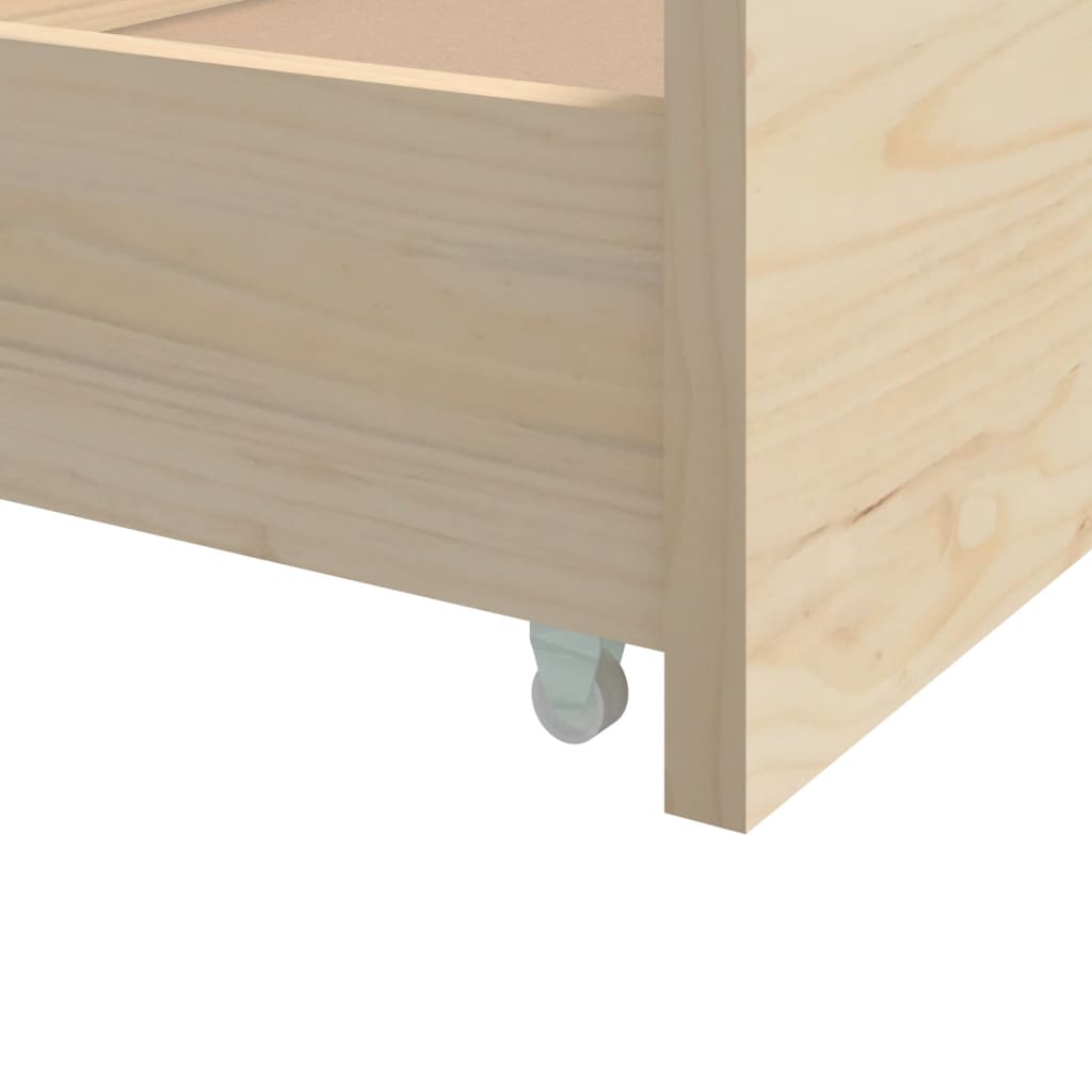 Sengeramme med skuffer heltre furu 90x200 cm