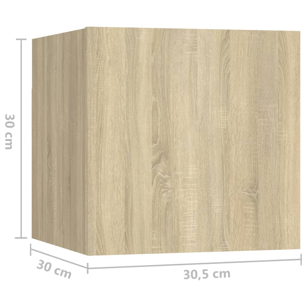 Nattbord 2 stk sonoma eik 30,5x30x30 cm konstruert tre vidaXL