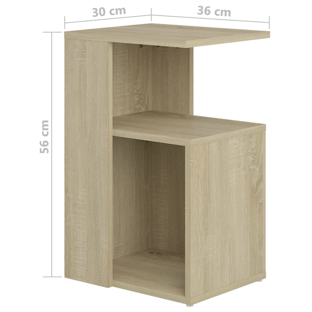 Sidebord sonoma eik 36x30x56 cm konstruert tre vidaXL