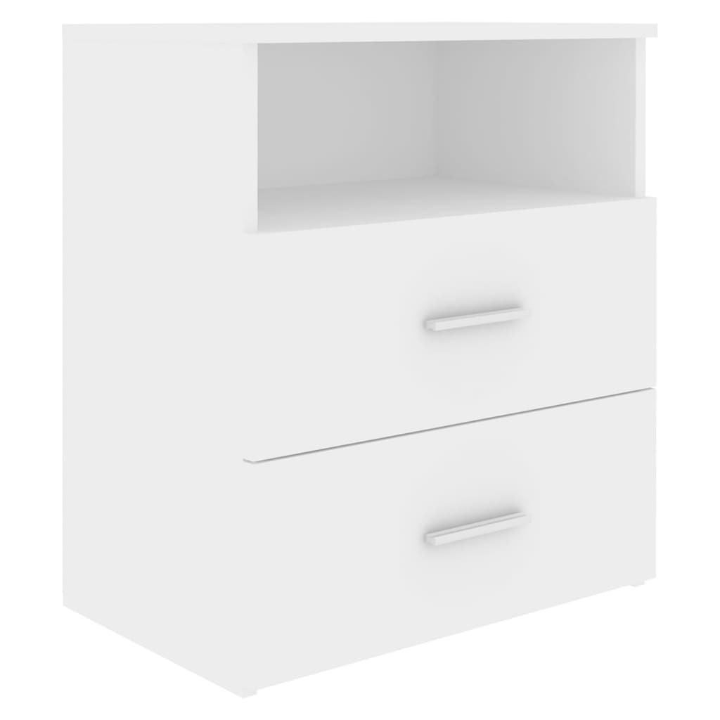 Nattbord 2 stk hvit 50x32x60 cm