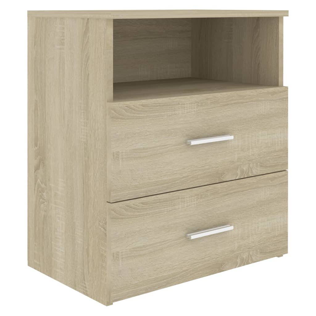 Nattbord 2 stk sonoma eik 50x32x60 cm