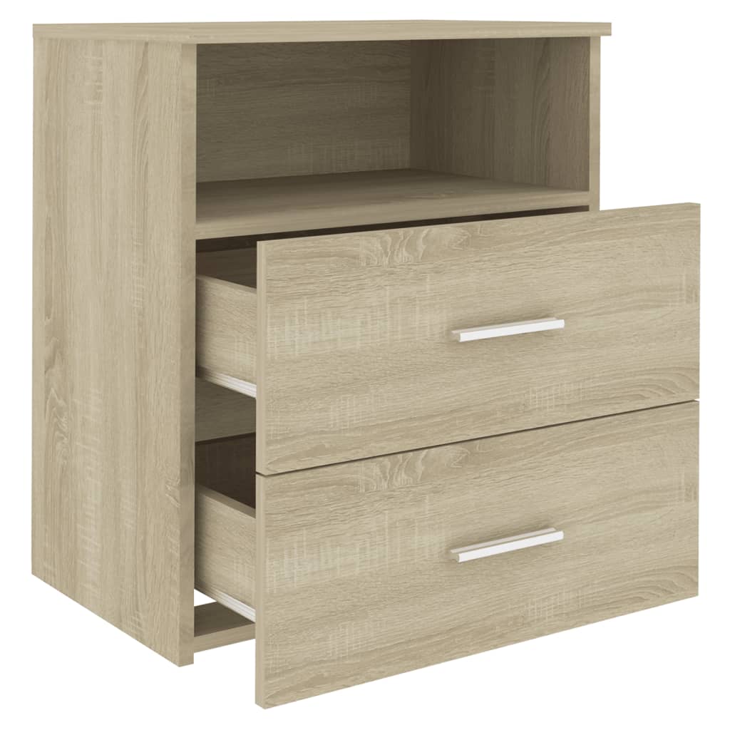 Nattbord 2 stk sonoma eik 50x32x60 cm