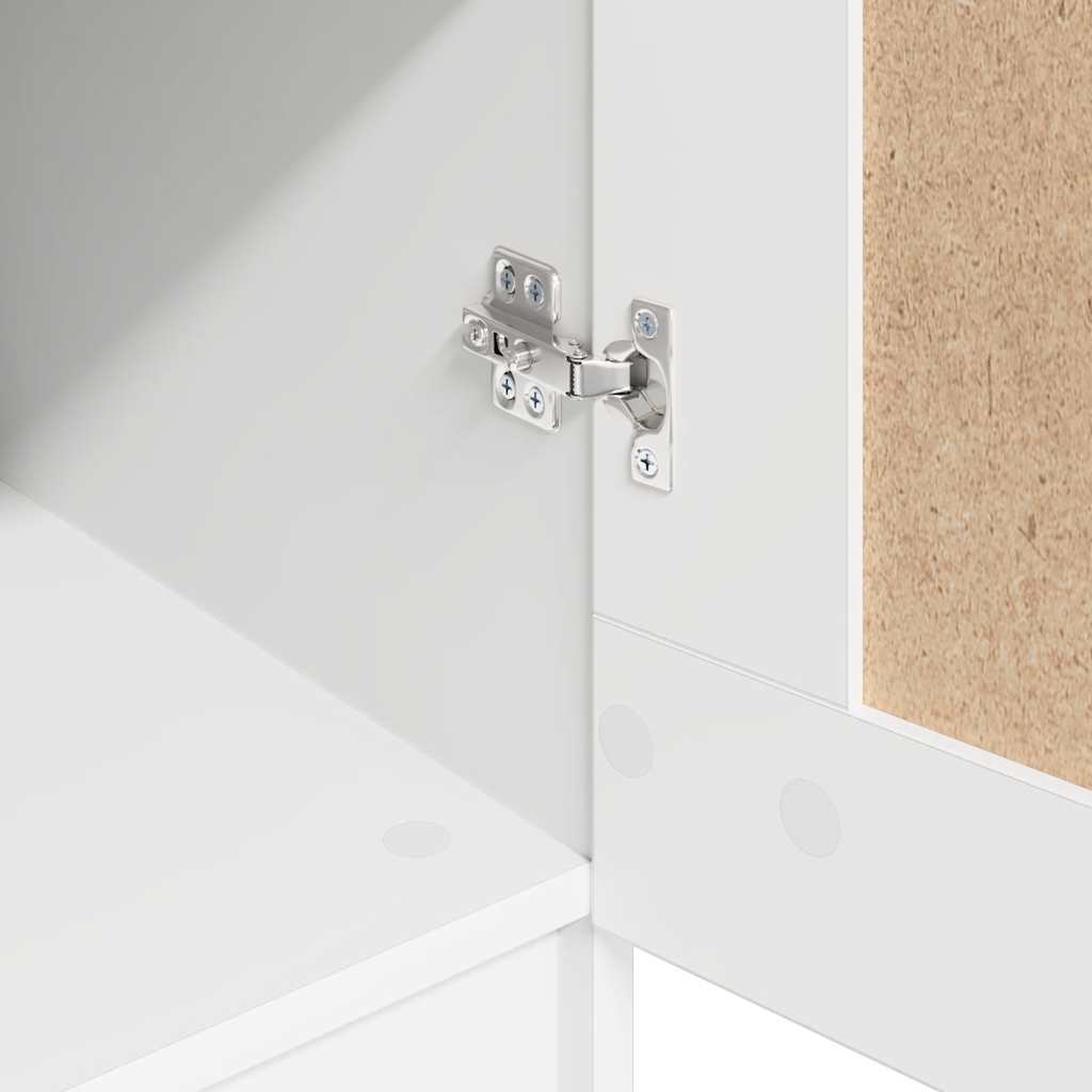 Garderobe hvit 82,5x51,5x180 cm konstruert tre