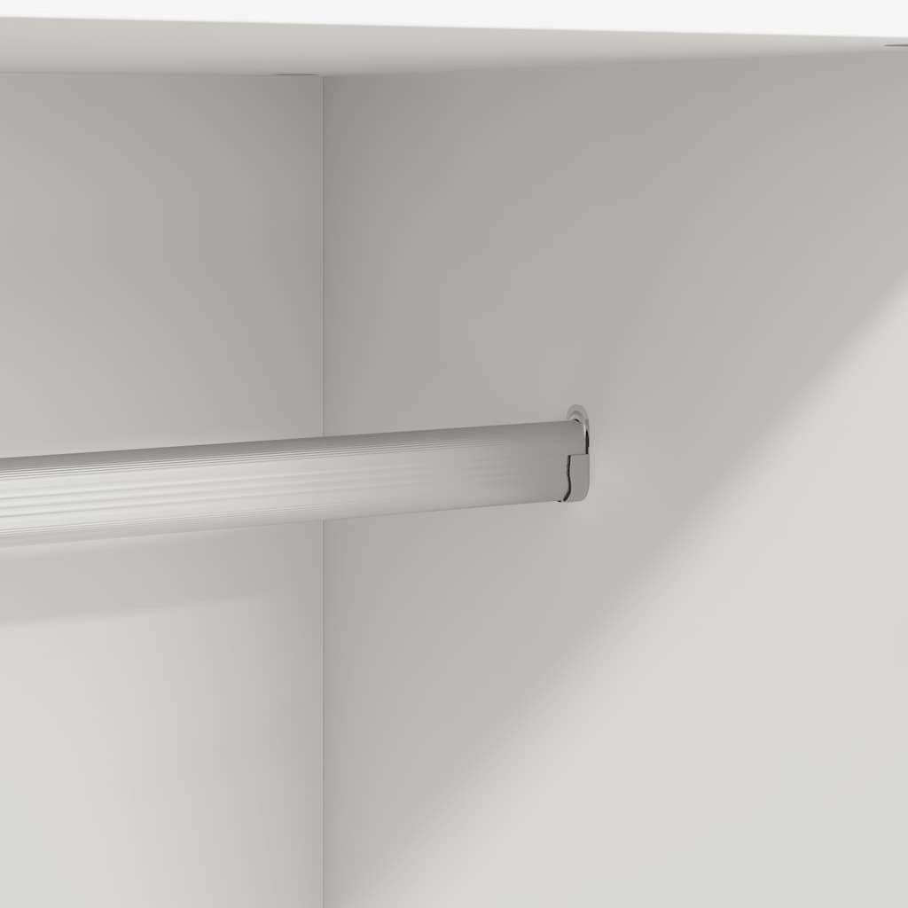 Garderobe hvit 82,5x51,5x180 cm konstruert tre