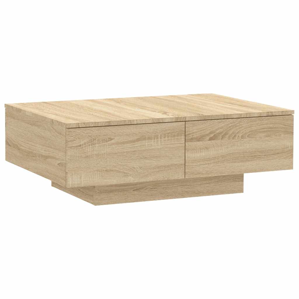 Salongbord sonoma eik 90x60x31 cm konstruert tre