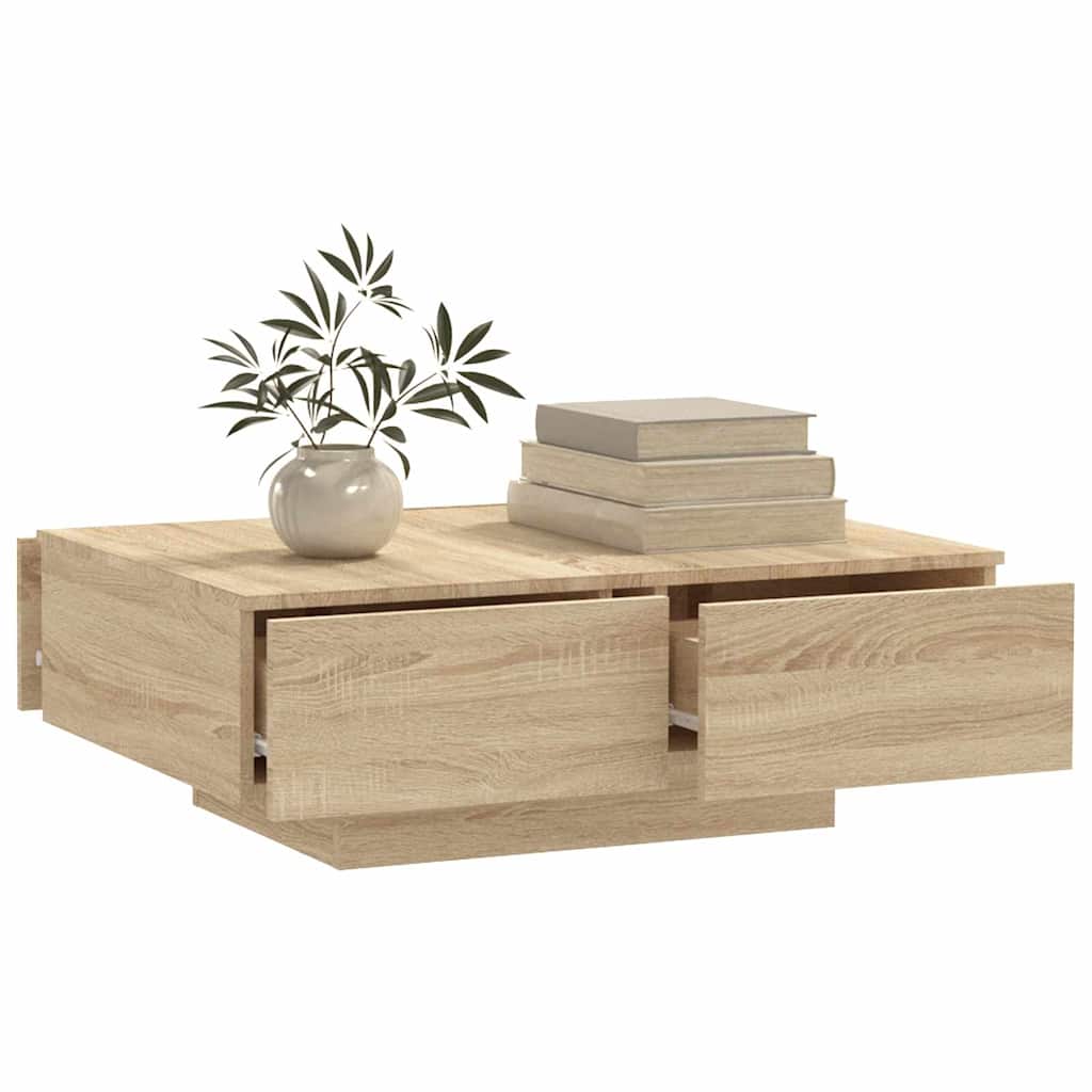 Salongbord sonoma eik 90x60x31 cm konstruert tre