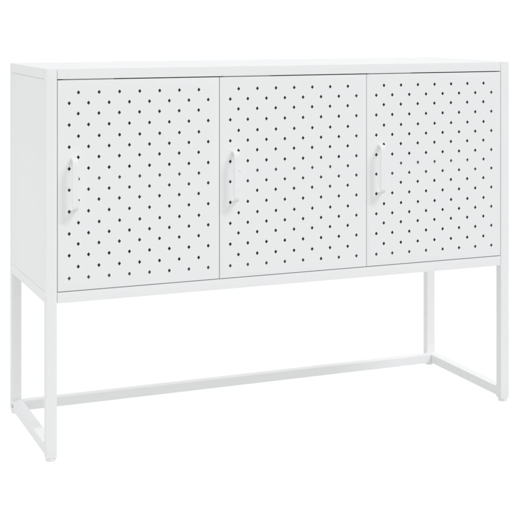 Skjenk hvit 105x35x75 cm stål