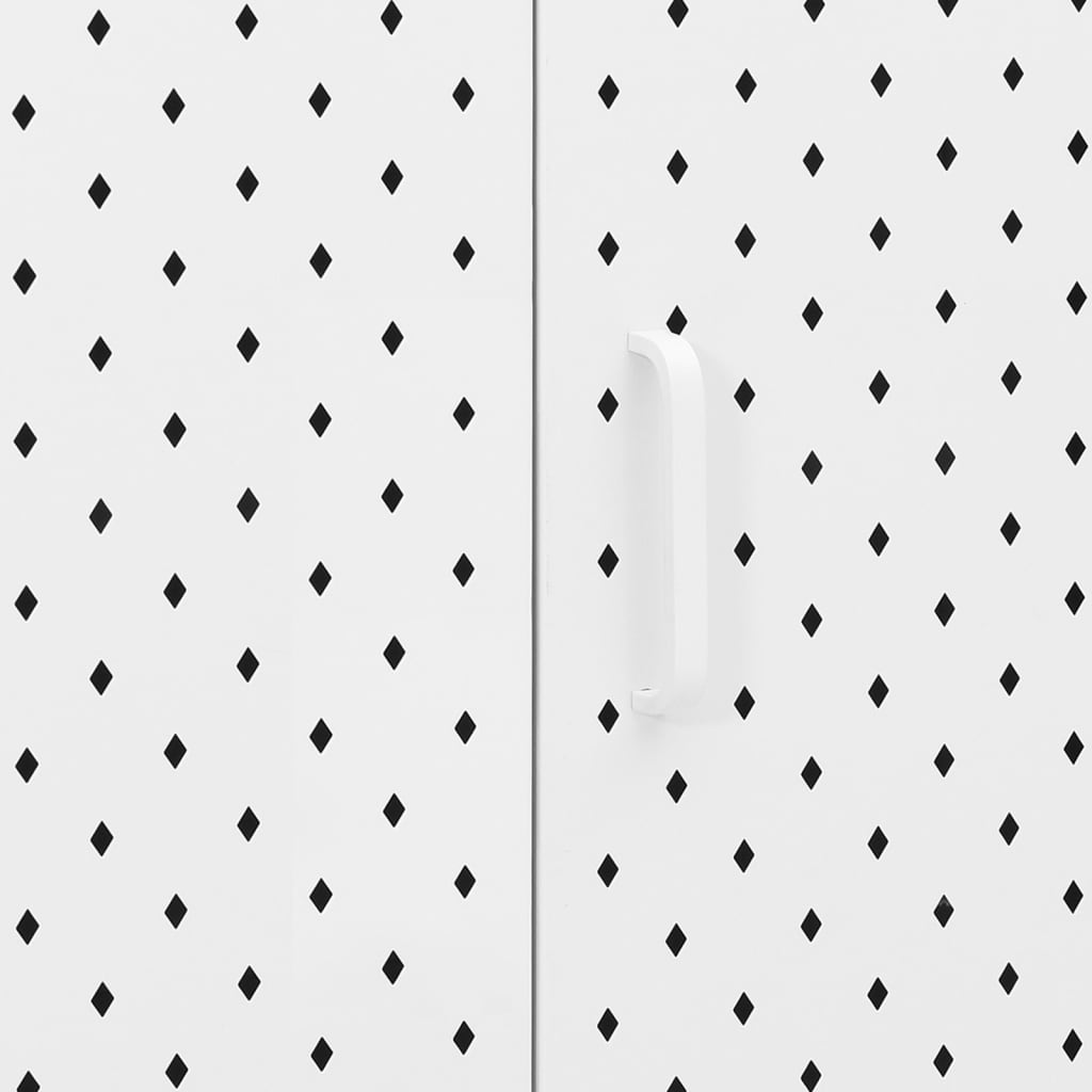 Skjenk hvit 105x35x75 cm stål