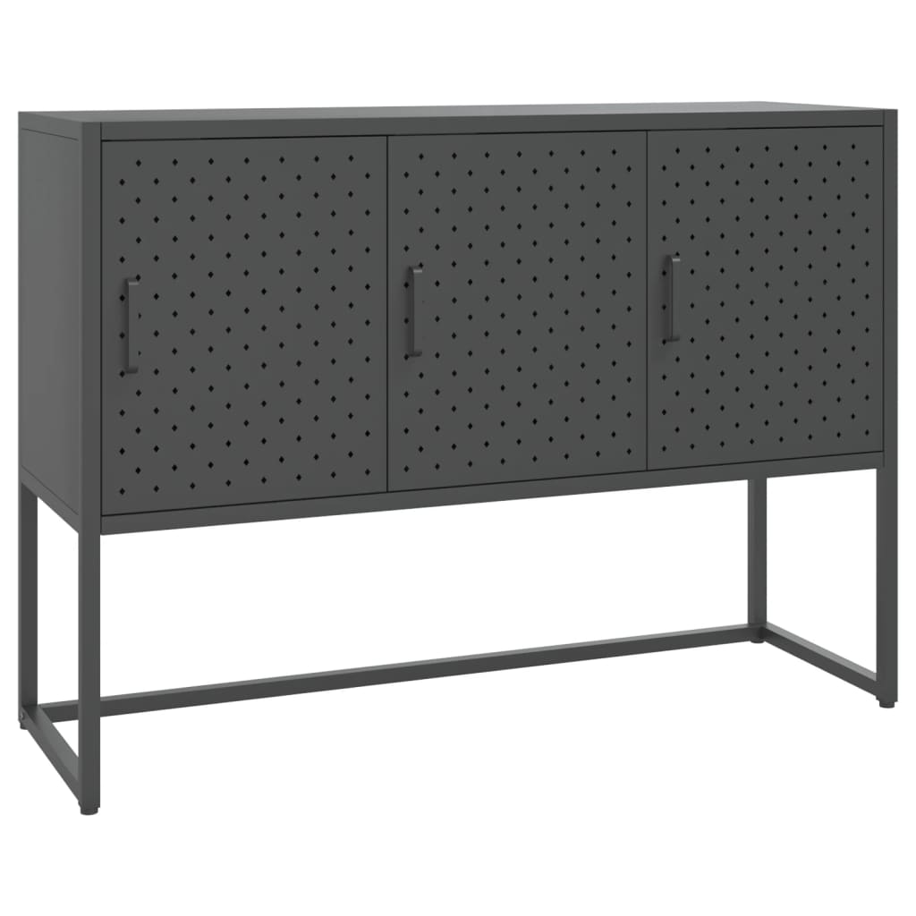 Skjenk antrasitt 105x35x75 cm stål