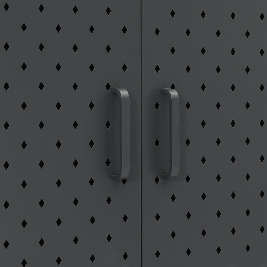 Highboard antrasitt 80x35x135 cm stål