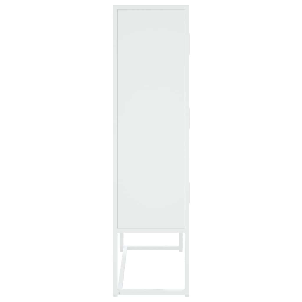 Highboard hvit 80x35x135 cm stål