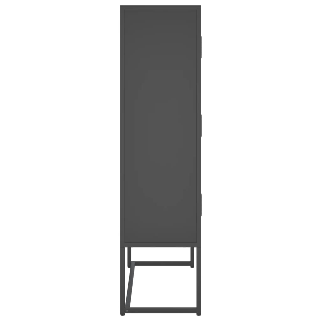 Highboard antrasitt 80x35x135 cm stål
