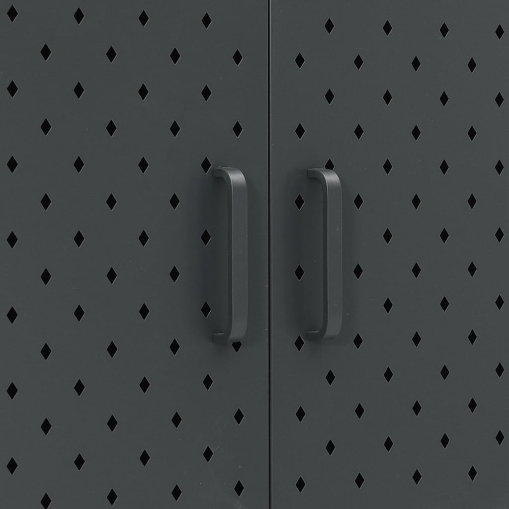 Highboard antrasitt 80x35x135 cm stål