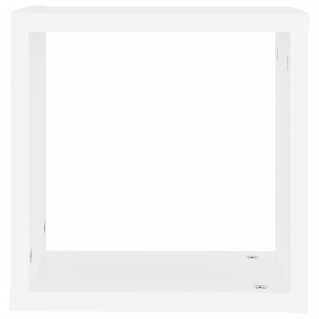Vegghyller kubeformet 2 stk hvit 30x15x30 cm