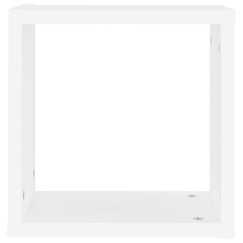 Vegghyller kubeformet 6 stk hvit 30x15x30 cm
