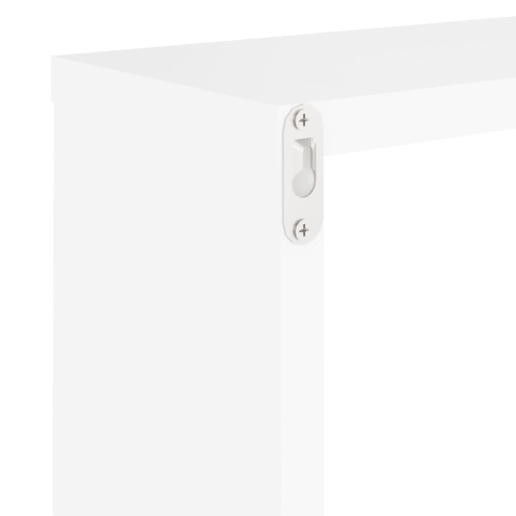 Vegghyller kubeformet 6 stk hvit 30x15x30 cm