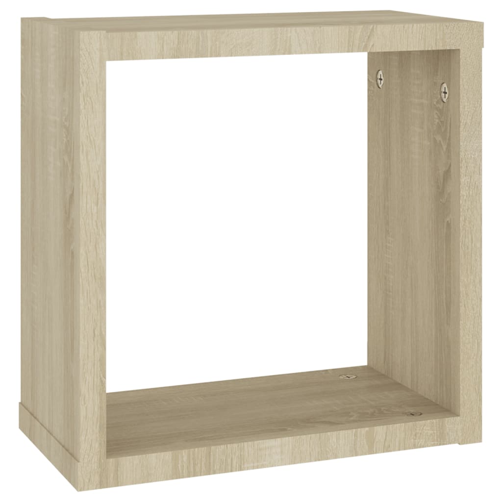 Vegghyller kubeformet 4 stk sonoma eik 30x15x30 cm