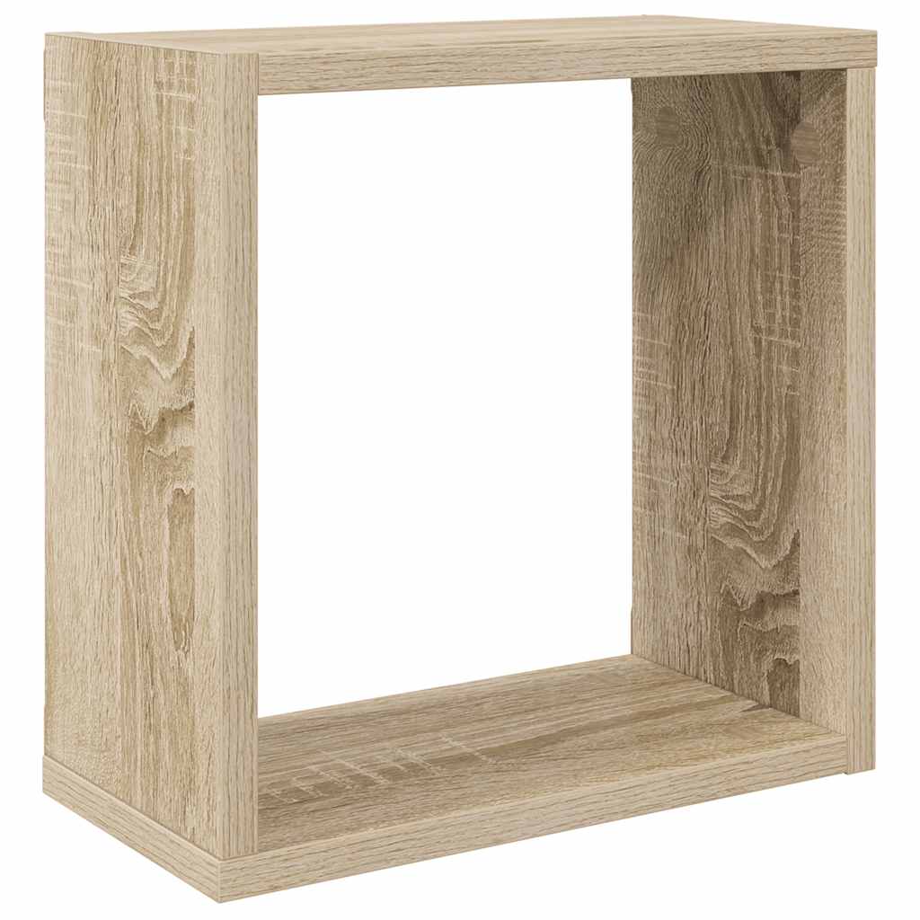 Vegghyller kubeformet 6 stk sonoma eik 30x15x30 cm