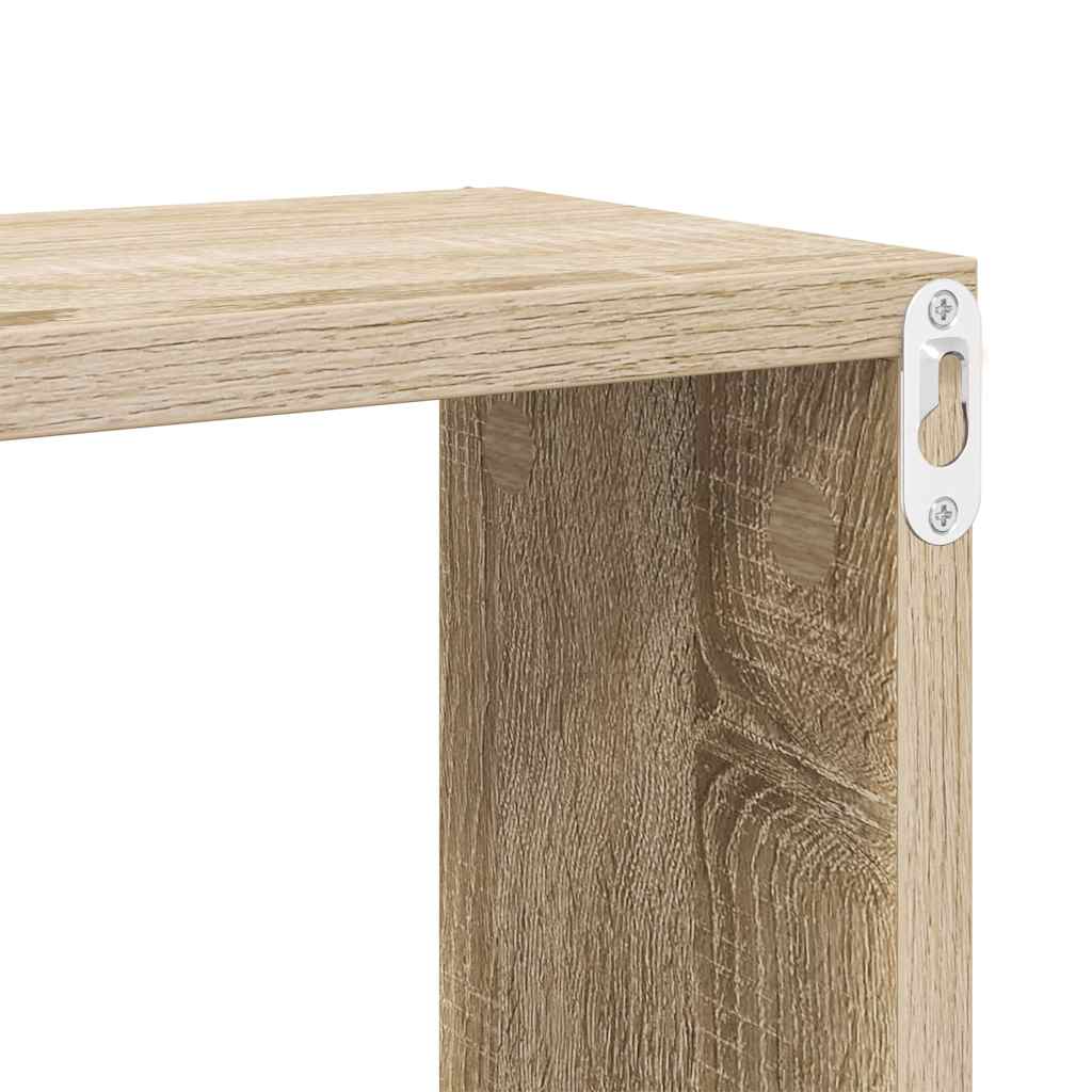 Vegghyller kubeformet 6 stk sonoma eik 30x15x30 cm