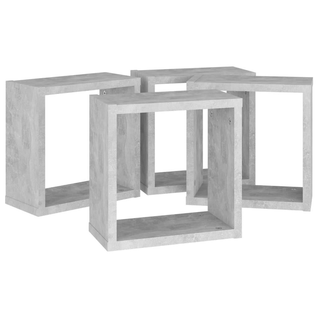 Vegghyller kubeformet 4 stk betonggrå 30x15x30 cm