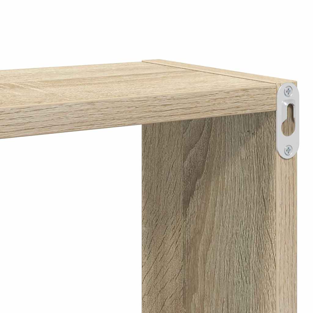 Vegghyller kubeformet 2 stk sonoma eik 26x15x26 cm