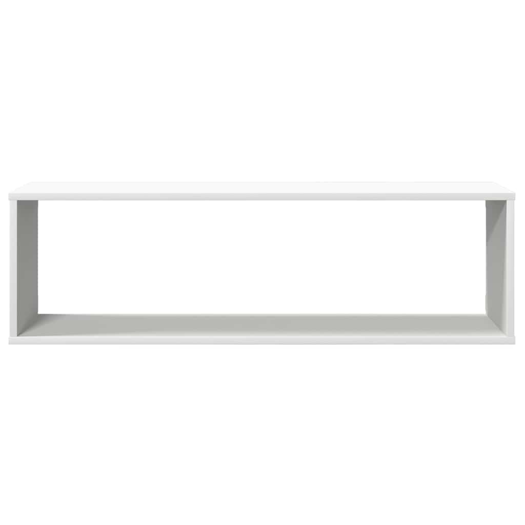 Vegghyller kubeformet 4 stk hvit 100x15x30 cm konstruert tre