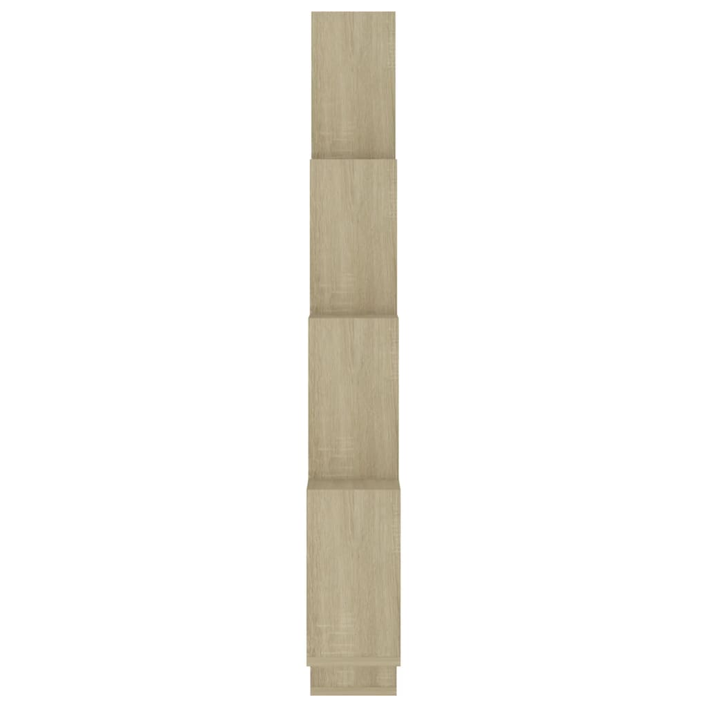 Kubeformet vegghylle sonoma eik 90x15x119 cm konstruert tre