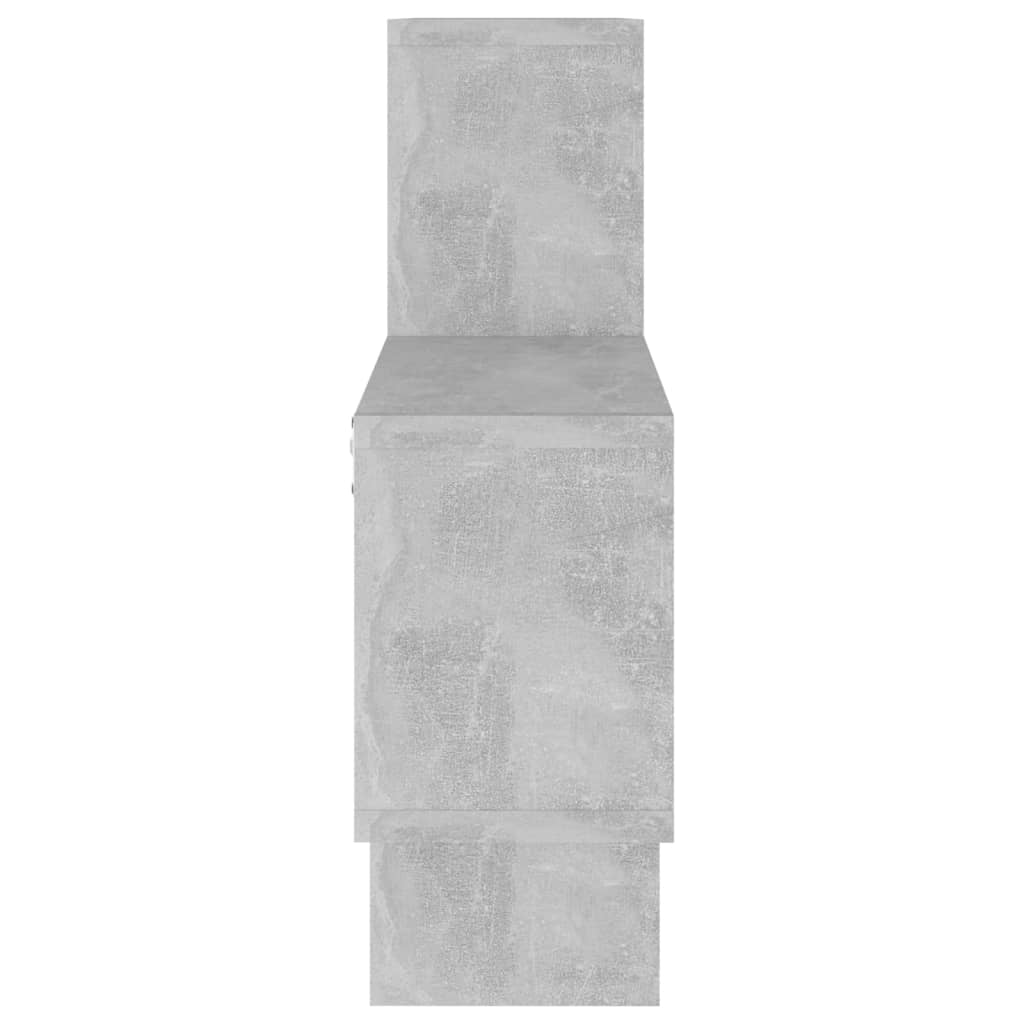 Bilformet vegghylle betonggrå 82x15x51 cm konstruert tre