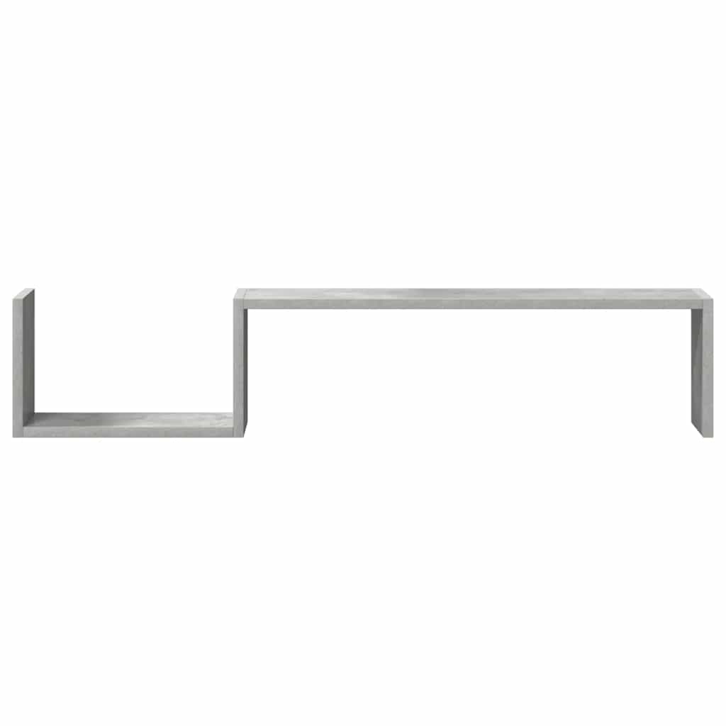 Vegghyller 2 stk betonggrå 100x15x20 cm konstruert tre