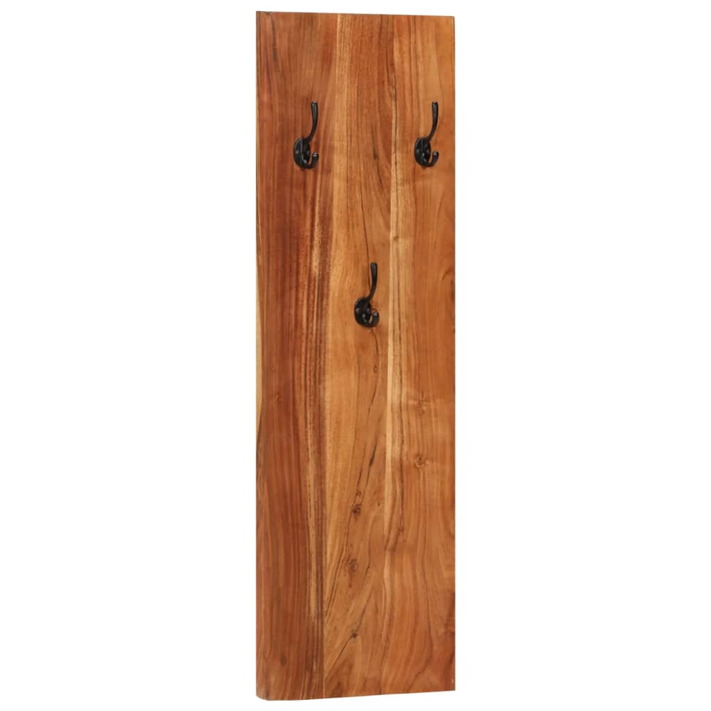 Veggmonterte klesstativer 2 stk 36x3x110 cm heltre akasie