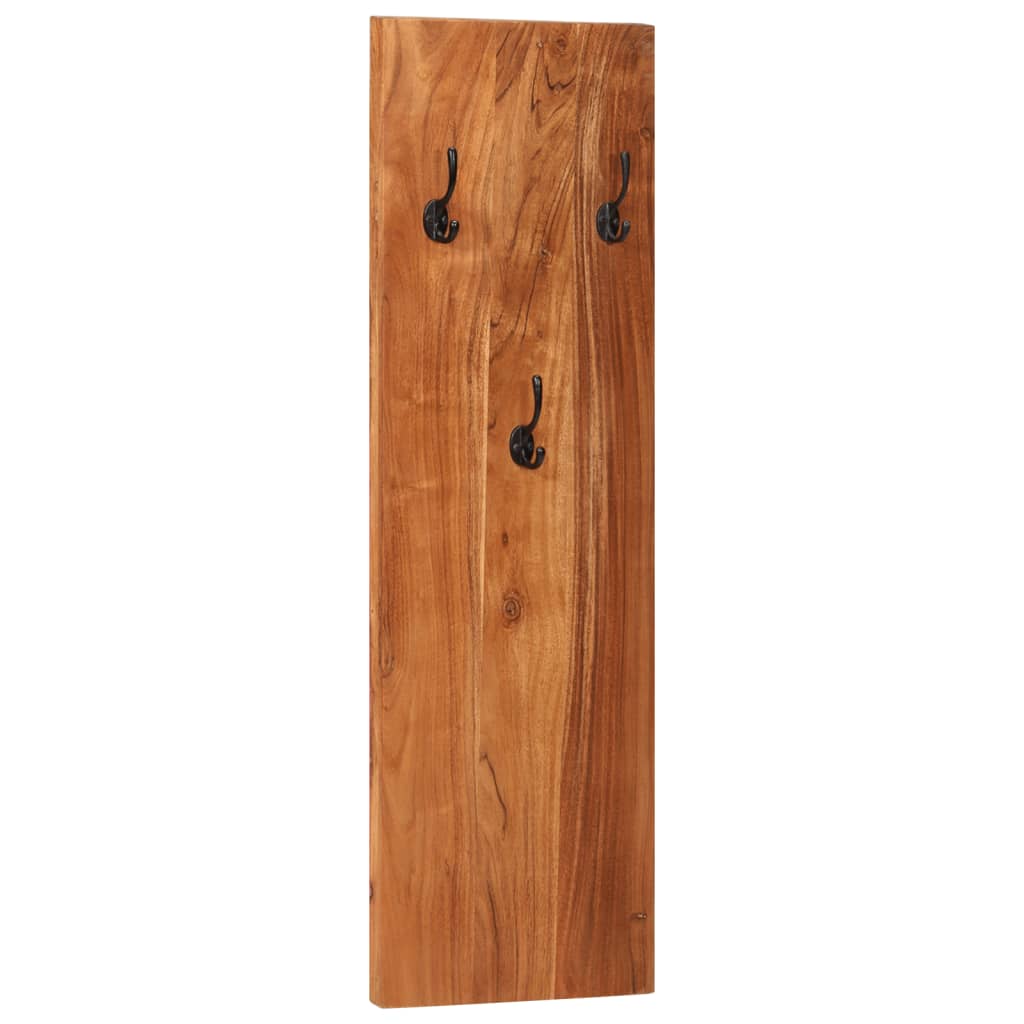 Veggmonterte klesstativer 2 stk 36x3x110 cm heltre akasie