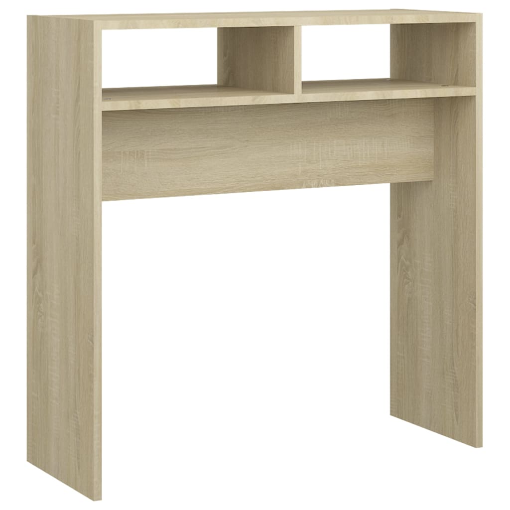 Konsollbord sonoma eik 78x30x80 cm konstruert tre