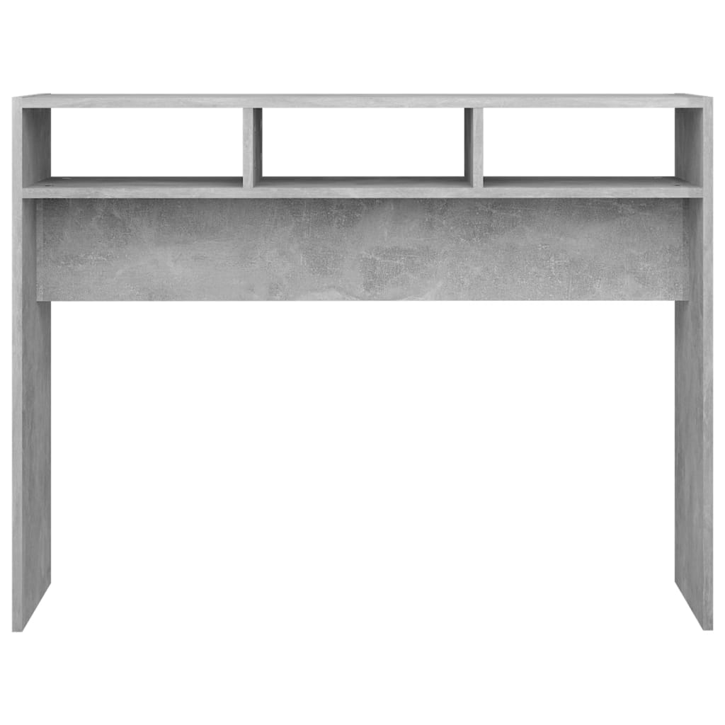 Konsollbord betonggrå 105x30x80 cm konstruert tre