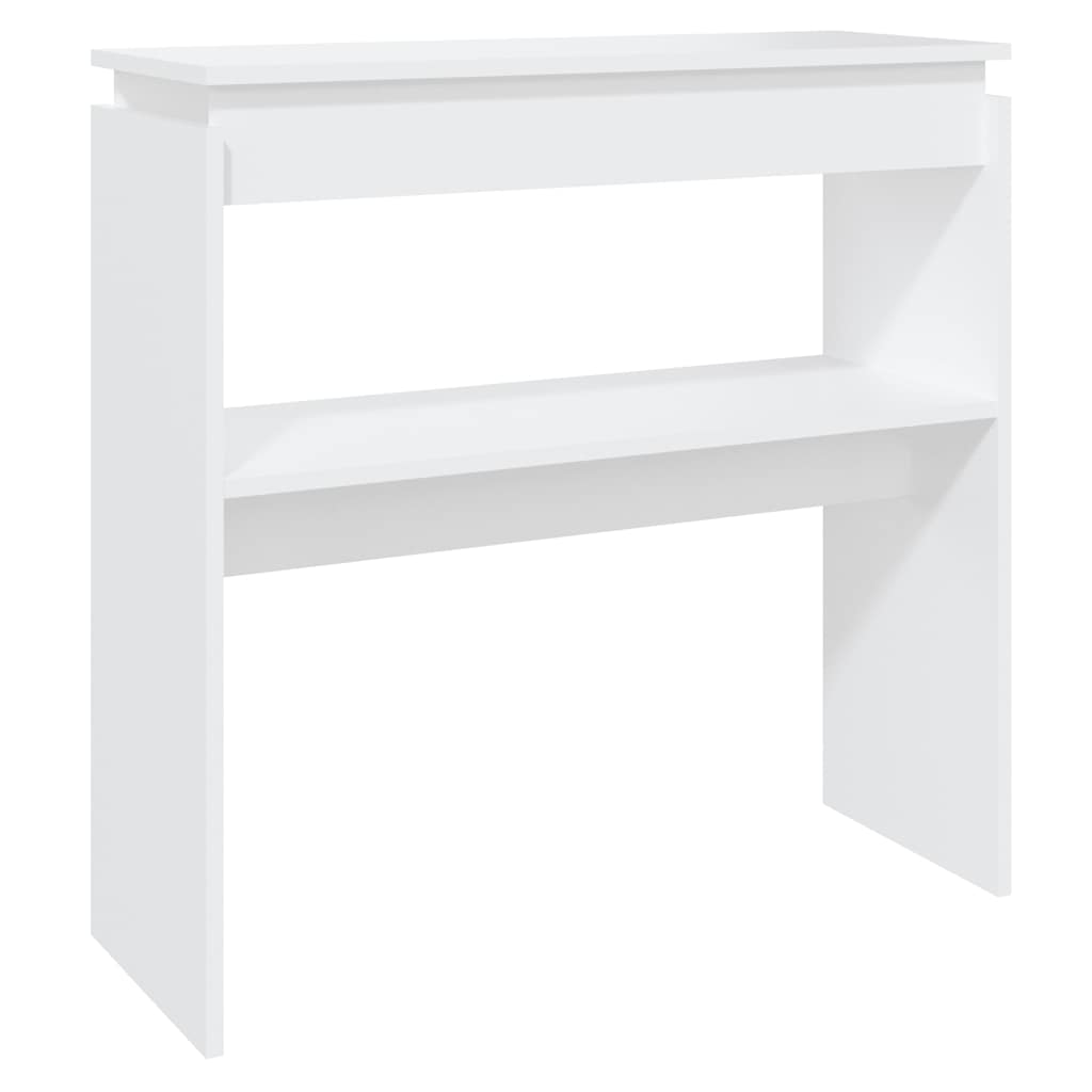 Konsollbord hvit 80x30x80 cm konstruert tre