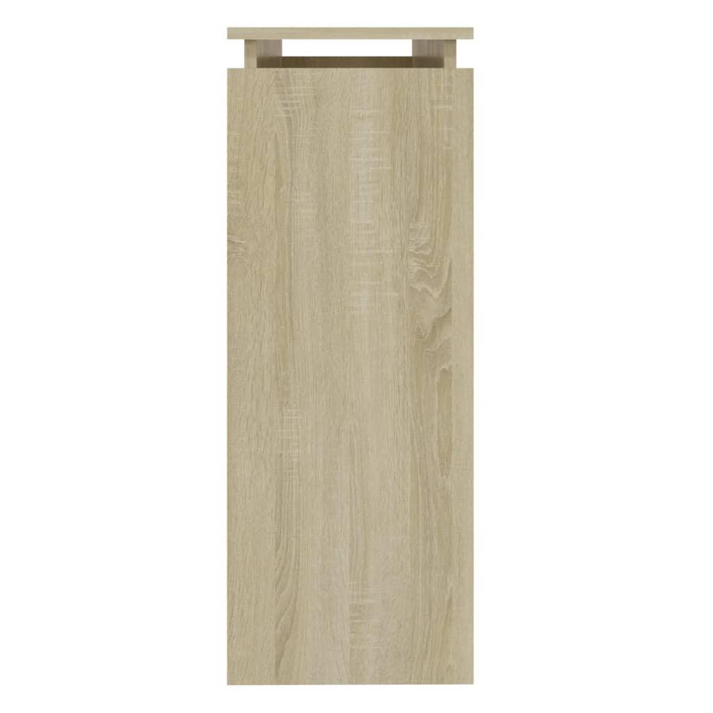 Konsollbord sonoma eik 102x30x80 cm konstruert tre