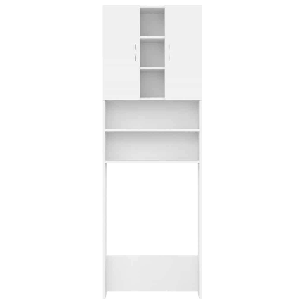 Vaskemaskinskap hvit 64x25,5x190 cm vidaXL