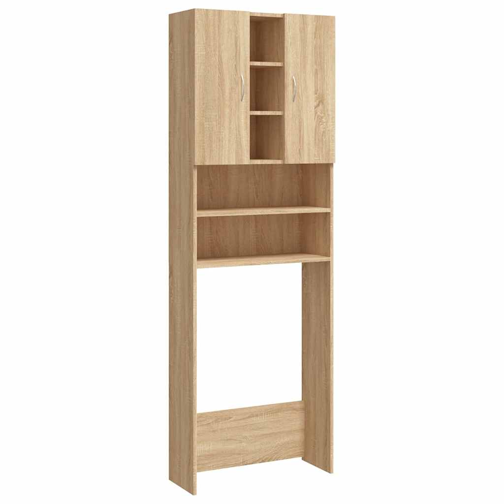 Vaskemaskinskap sonoma eik 64x25,5x190 cm