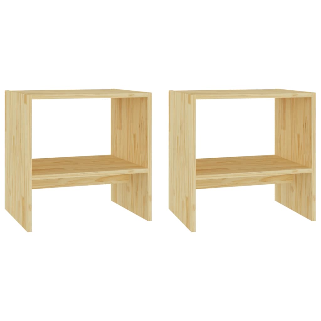 Nattbord 2 stk 40x30,5x40 cm heltre furu