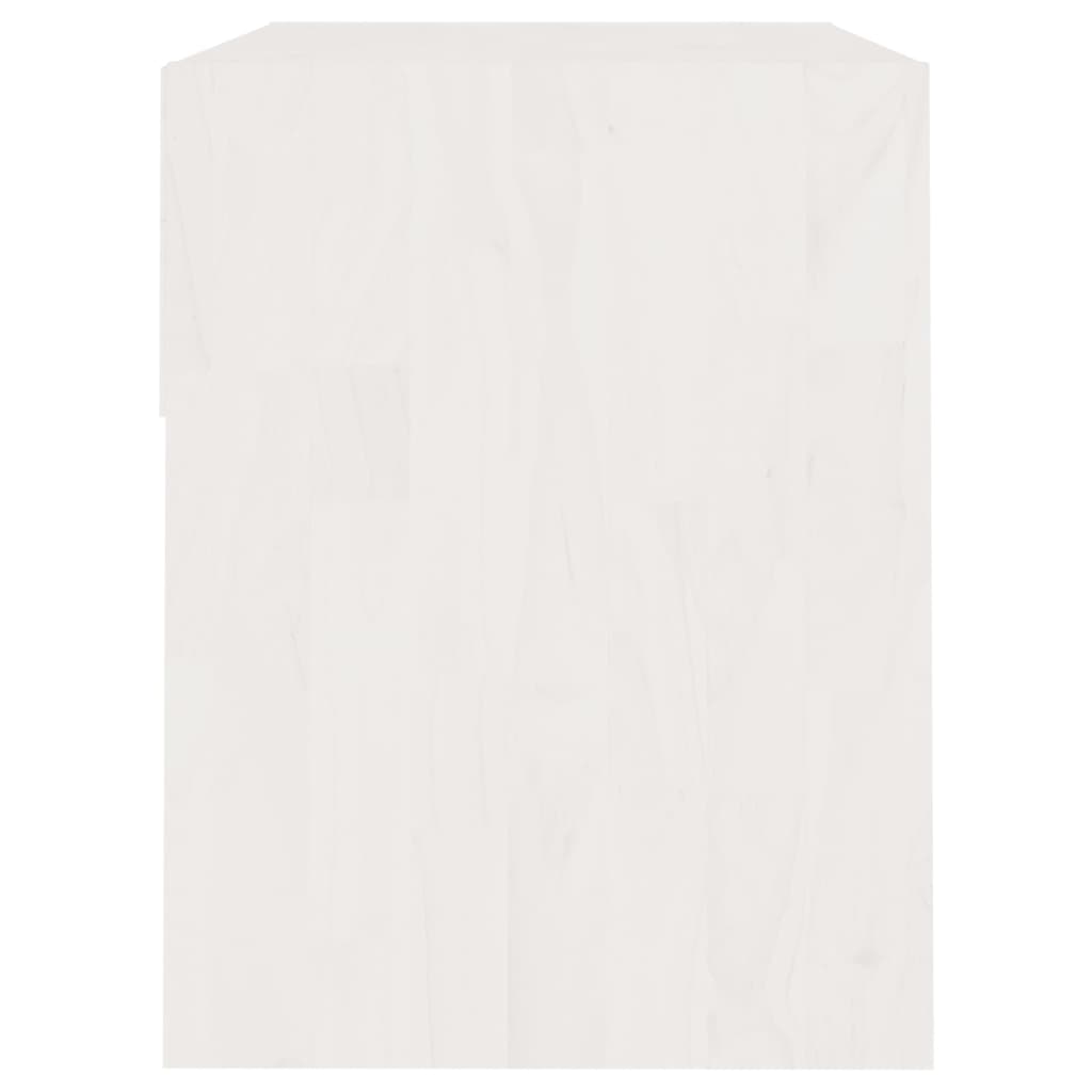 Nattbord 2 stk hvit 40x31x40 cm heltre furu