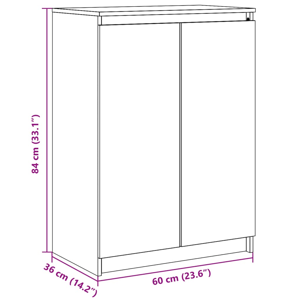 Skjenk 60x36x84 cm heltre furu