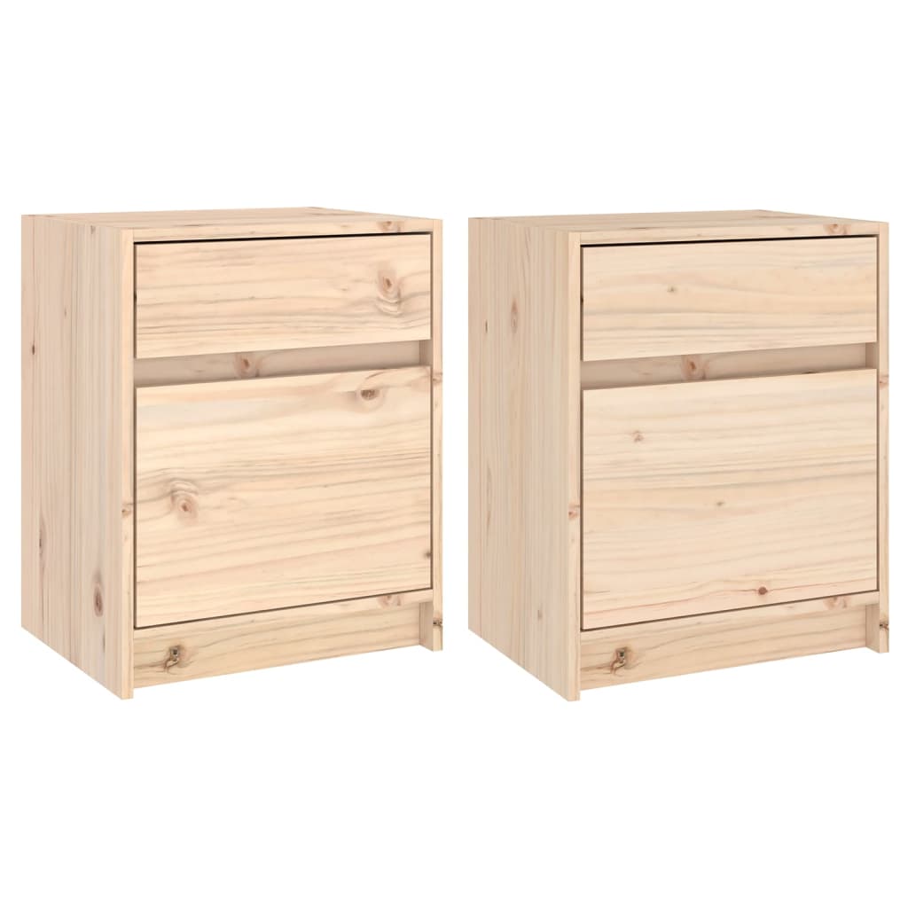Nattbord 2 stk 40x31x50 cm heltre furu