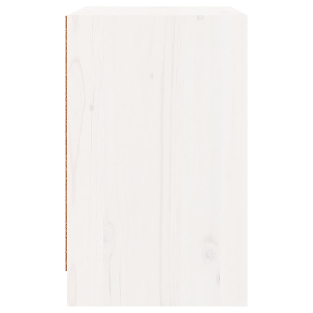 Nattbord hvit 40x31x50 cm heltre furu