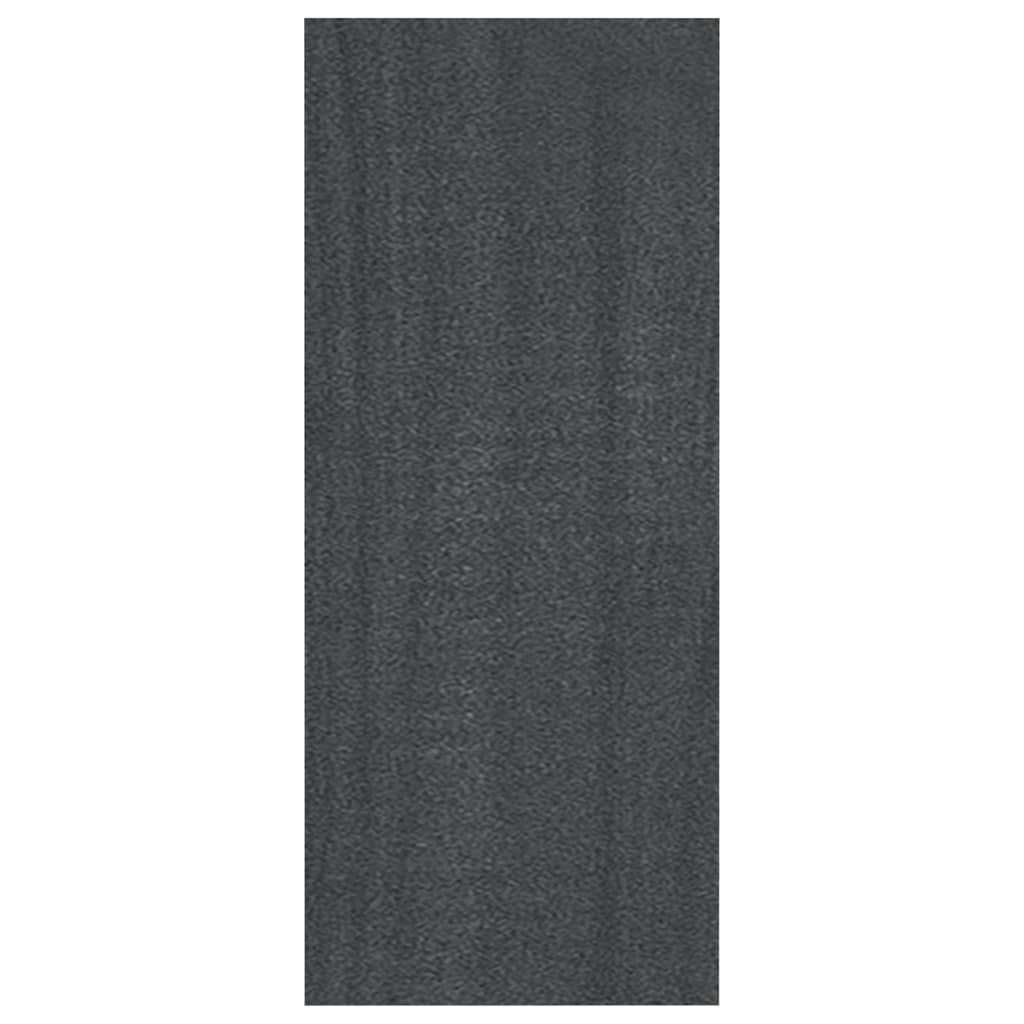 Bokhylle grå 40x30x71,5 cm heltre furu