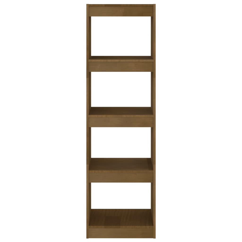 Bokhylle/romdeler honningbrun 40x30x135,5 cm heltre furu