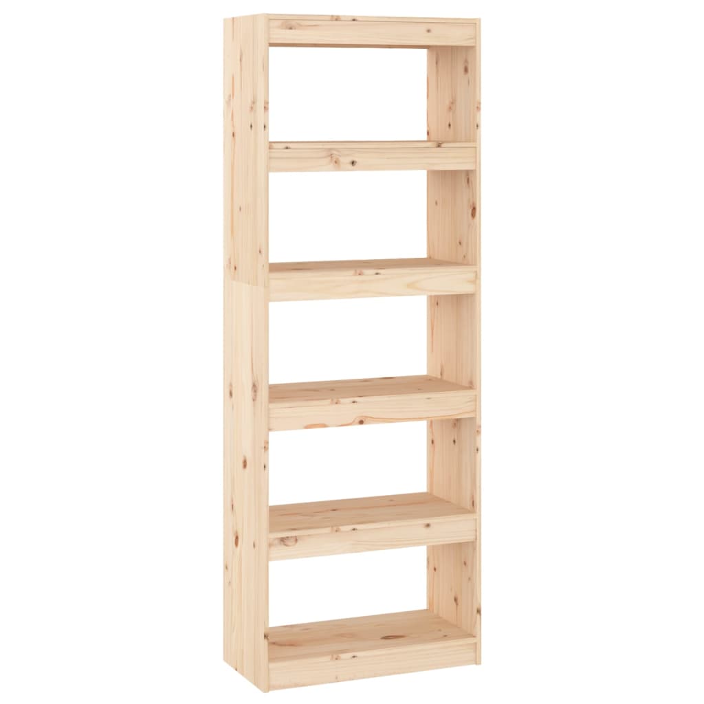 Bokhylle/romdeler 60x35x167 cm heltre furu