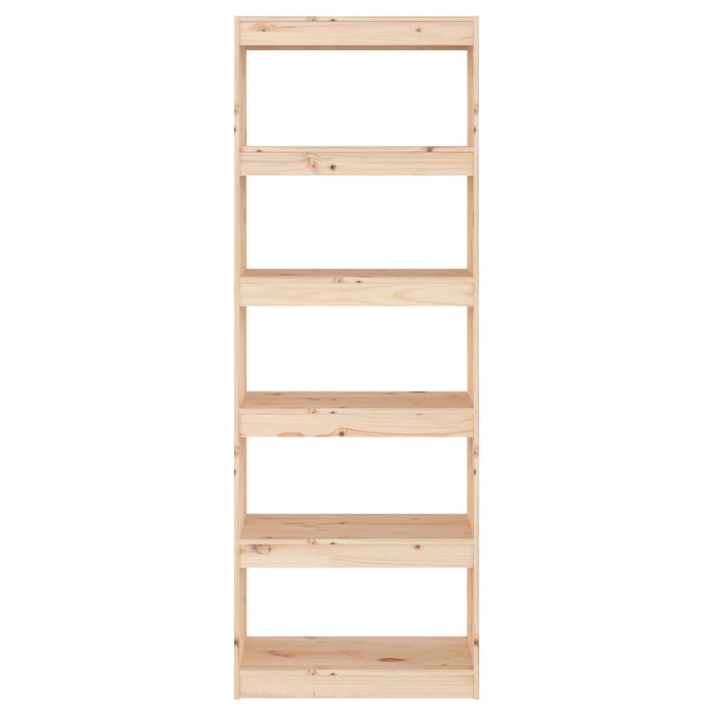 Bokhylle/romdeler 60x35x167 cm heltre furu