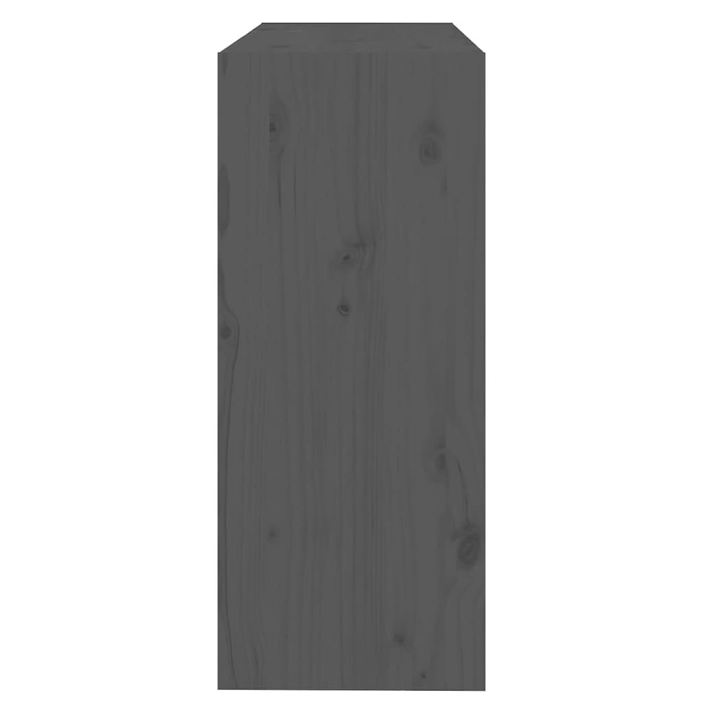 Bokhylle/romdeler grå 80x30x71,5 cm heltre furu