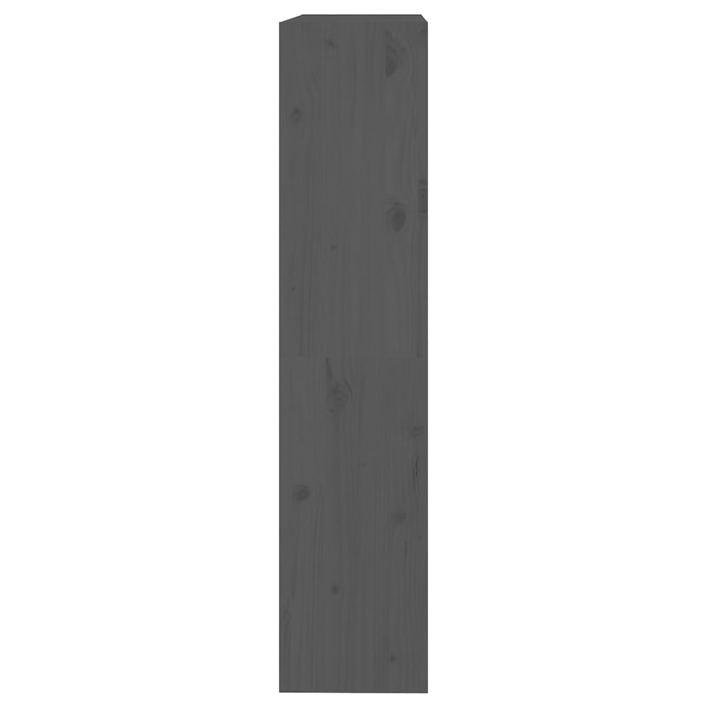 Bokhylle/romdeler grå 80x30x135,5 cm heltre furu