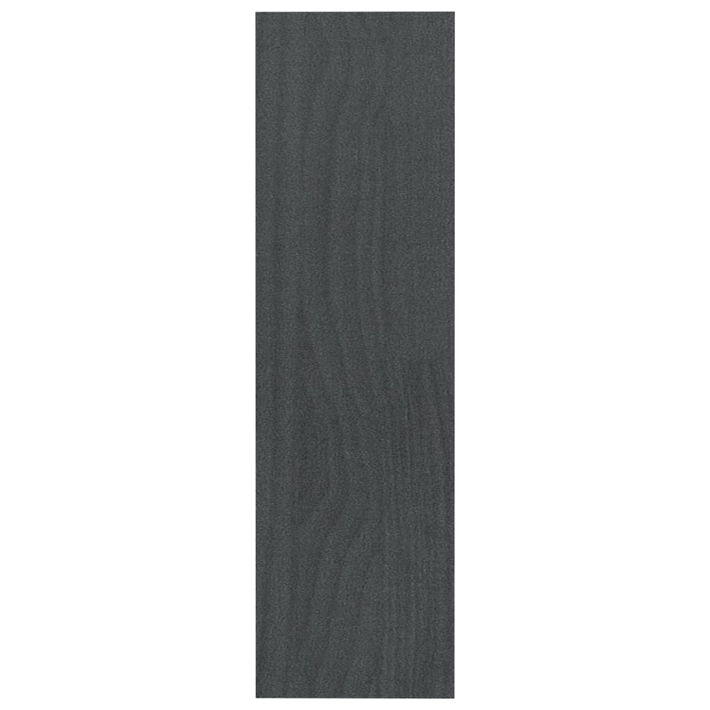 Bokhylle/romdeler grå 100x30x103 cm heltre furu